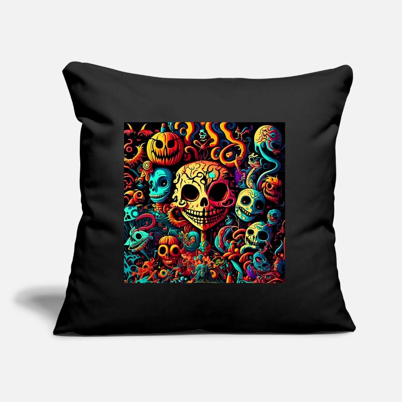 Psychedelic Halloween pattern Sofa pillow with filling 45cm x 45cm