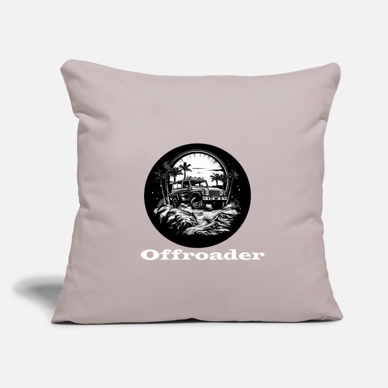 Offroader weiß Sofakissen mit Füllung 45 x 45 cm