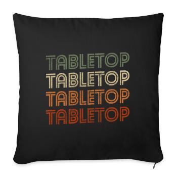 Tabletop Role Playing Game - Sofa pillow with filling 45cm x 45cm - black - Front