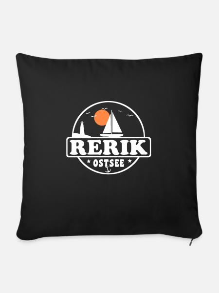 Rerik 03 - Sofakissen mit Füllung 45 x 45 cm - Schwarz