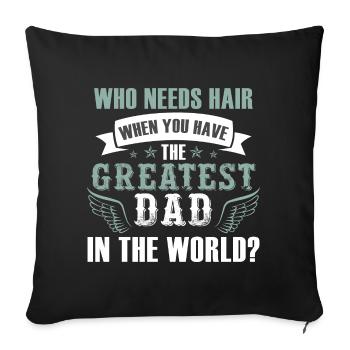 Le meilleur papa - Coussin et housse de 45 x 45 cm - noir - Devant