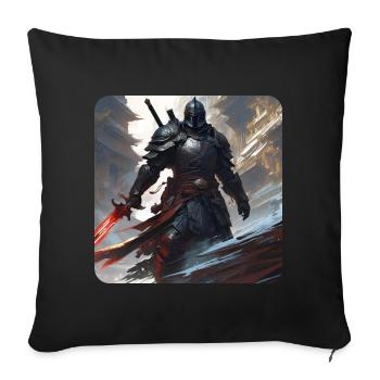 Dark Fantasy Warrior with Heavy - Sofa pillow with filling 45cm x 45cm - black - Front