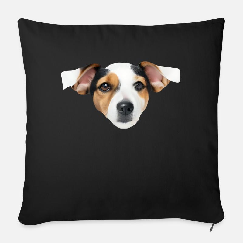 Hund - Sofakissen mit Füllung 45 x 45 cm - Schwarz