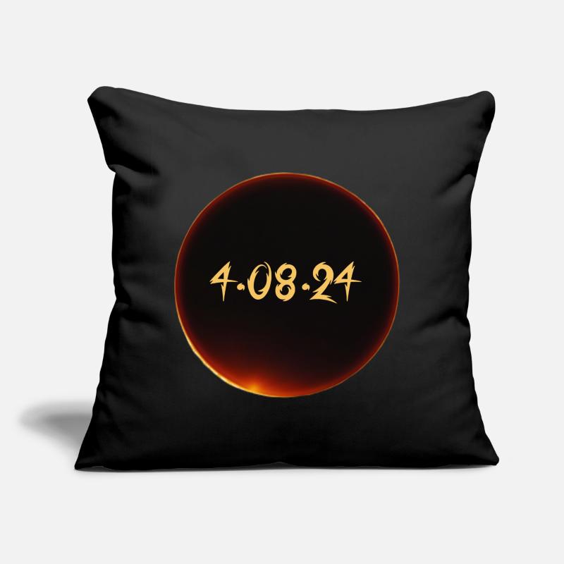 Eclipse de Soleil 2024 Coussin et housse de 45 x 45 cm