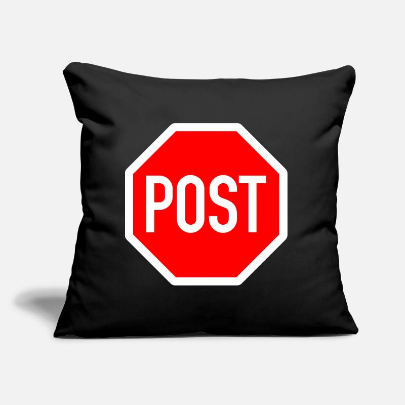 post oder stop? Sofakissen mit Füllung 45 x 45 cm