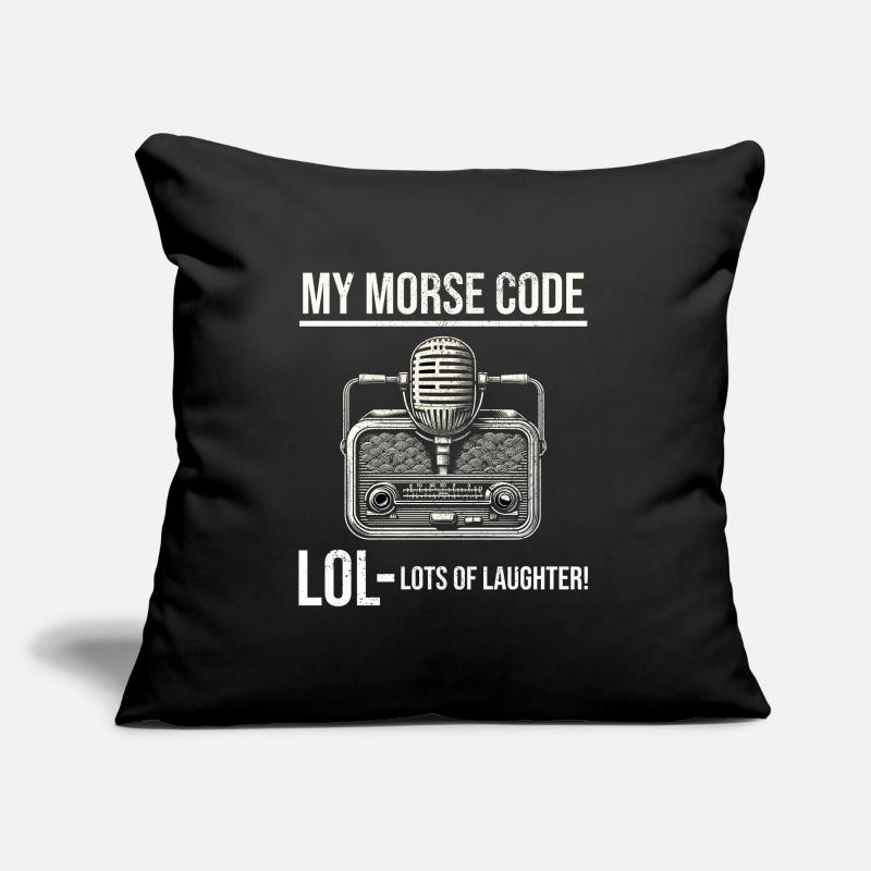 Amateurfunker Morsecode lol lustiger Spruch Sofakissen mit Füllung 45 x 45 cm