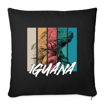 Iguana - Sofa pillow with filling 45cm x 45cm - black - Front