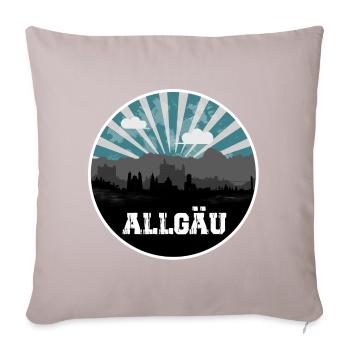 Allgäu Blue Hour Skyline - Sofa pillow with filling 45cm x 45cm - light taupe - Front
