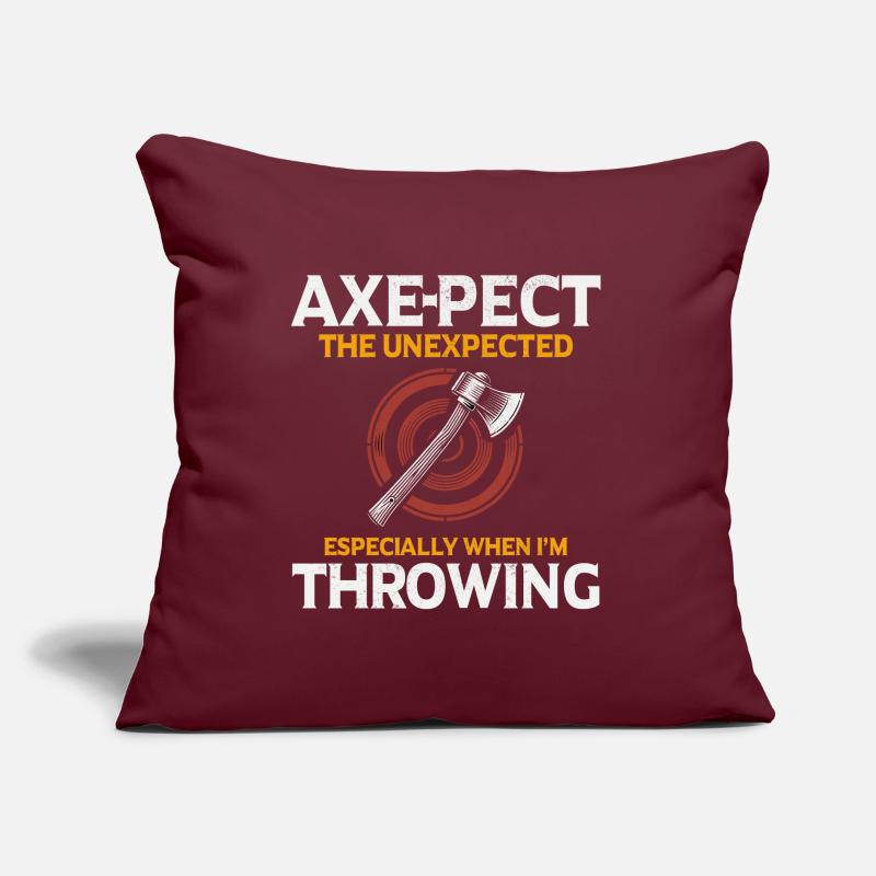 Axe-pect the Unexpected Axe Throwing Lumberjack Sofa pillow with filling 45cm x 45cm