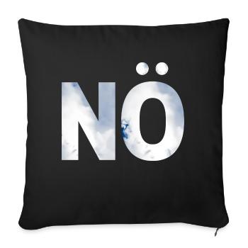 NON. Une chemise, un mot. - Coussin et housse de 45 x 45 cm - noir - Devant