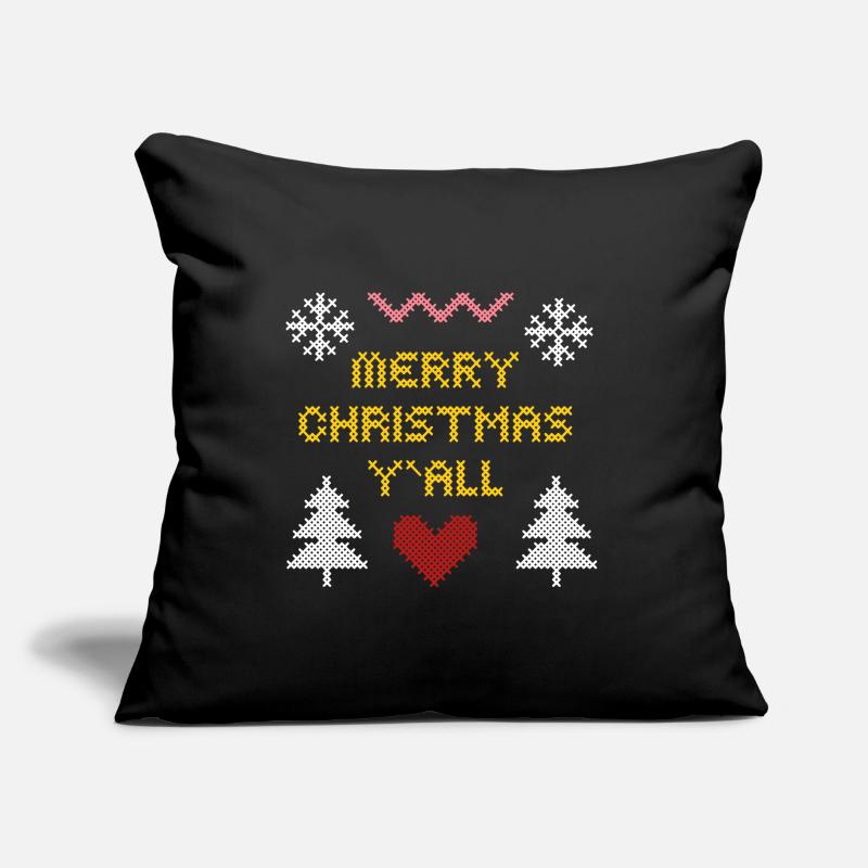 Warm Christmas Pattern in Pixel Art Sofa pillow with filling 45cm x 45cm