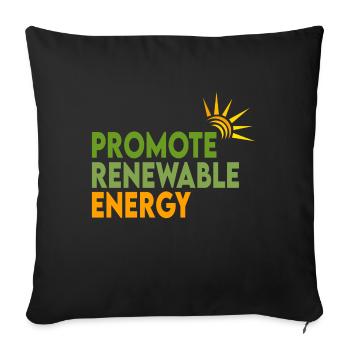 Renewable energies - Sofa pillow with filling 45cm x 45cm - black - Front