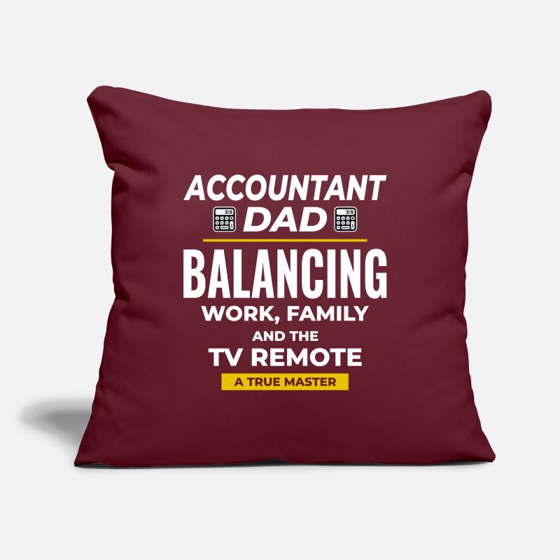 Comptable Papa Comptabilité Finance Financier Drôle Coussin et housse de 45 x 45 cm