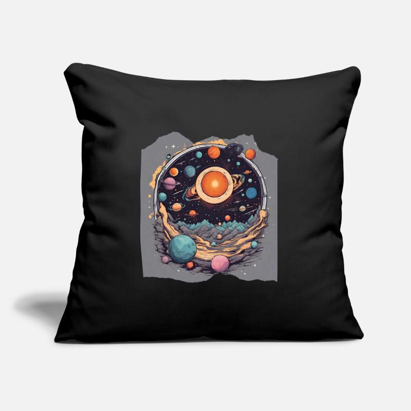 Celestial Harmony Solar System Sun Planets Space Sofa pillow with filling 45cm x 45cm