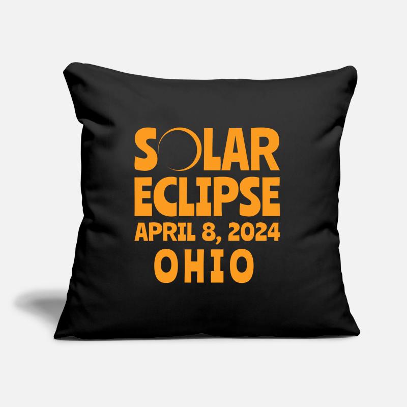 Solar Eclipse 2024 Ohio Sofa pillow with filling 45cm x 45cm
