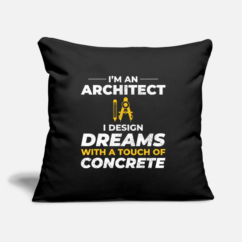 Architect Dreams Concrete Design Construction Sofa pillow with filling 45cm x 45cm