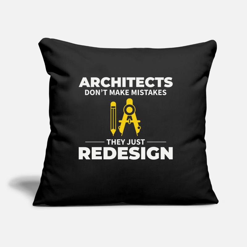 Architecte : Redessiner au lieu d’erreurs ! Coussin et housse de 45 x 45 cm