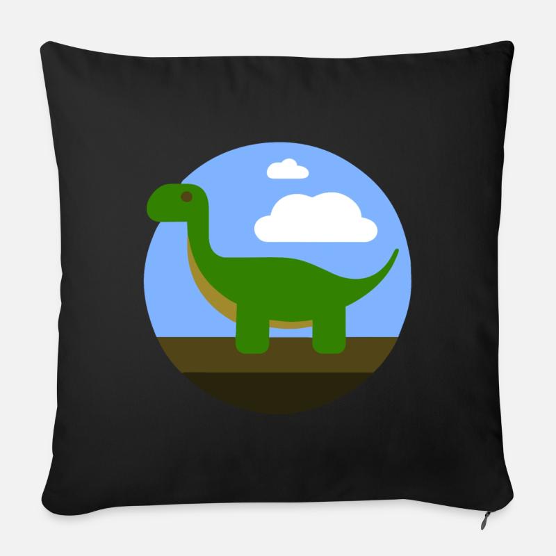Dino - Sofakissen mit Füllung 45 x 45 cm - Schwarz