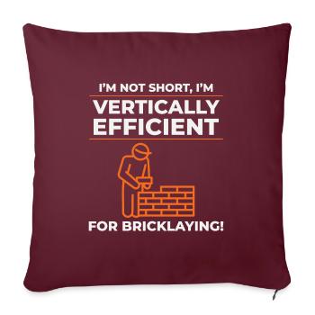 Bricklayer Bricklaying Vertical Efficiency Job - Sofa pillow with filling 45cm x 45cm - burgundy - Front