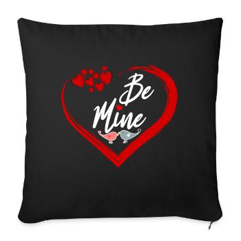 be mine - Sofa pillow with filling 45cm x 45cm - black - Front