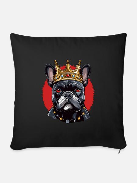 French Bulldog - Sofakissen mit Füllung 45 x 45 cm - Schwarz