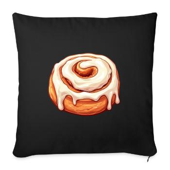 Cinnamon Roll - Sofa pillow with filling 45cm x 45cm - black - Front