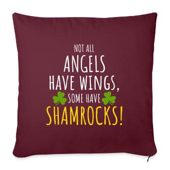 Shamrock Angels: Funny Irish Girl - Sofa pillow with filling 45cm x 45cm - burgundy - Front