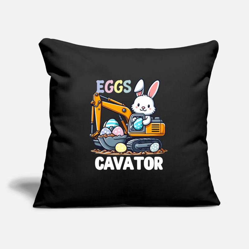 The Easter Bunny Pun Eggscavator Sofa pillow with filling 45cm x 45cm