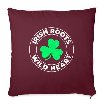 Wild Heart: Funny Irish Girl Design - Sofa pillow with filling 45cm x 45cm - burgundy - Front