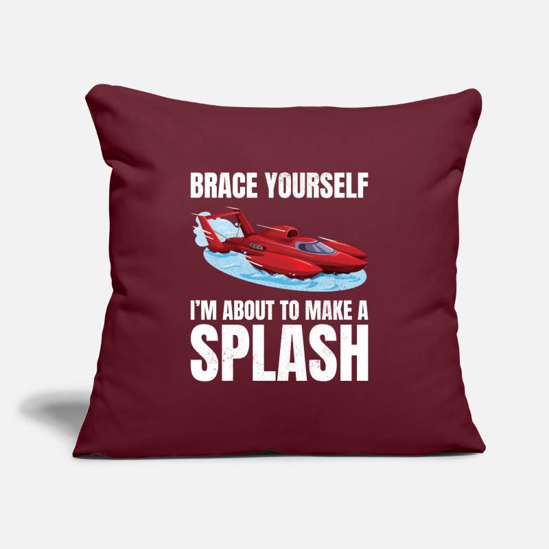 Alerte d’éclaboussure : Course d’hydroplanes Fun Water Sport Coussin et housse de 45 x 45 cm
