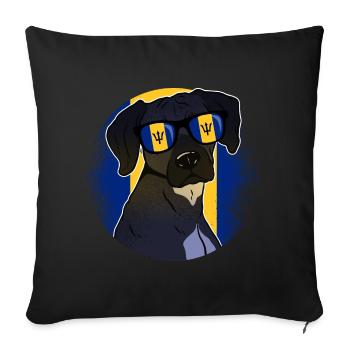 Barbados - Sofa pillow with filling 45cm x 45cm - black - Front