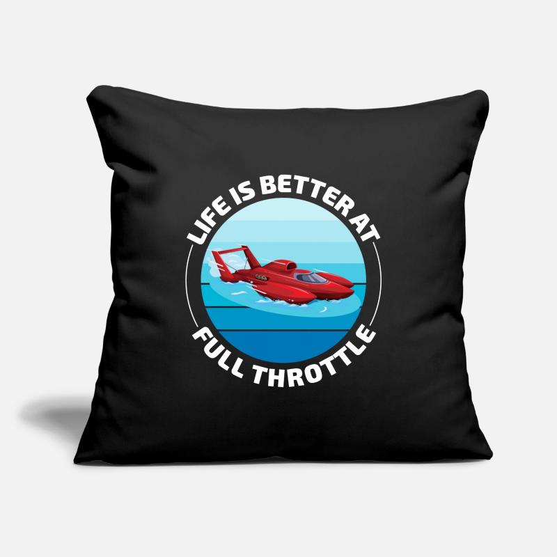 Full Throttle Fun: Hydroplane Racing Laughs Sofa pillow with filling 45cm x 45cm