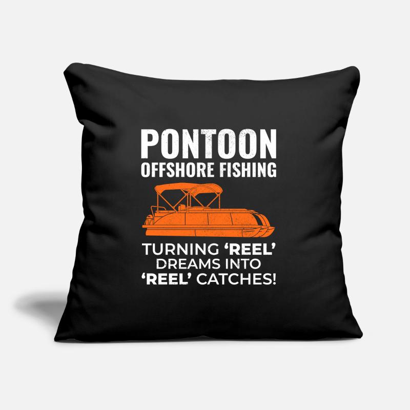 Pontonboot Motorboot Hochseefischen Lustig Sofakissen mit Füllung 45 x 45 cm