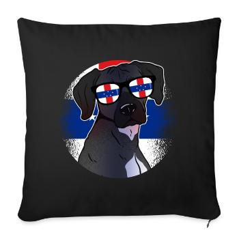 Netherlands Antilles - Sofa pillow with filling 45cm x 45cm - black - Front