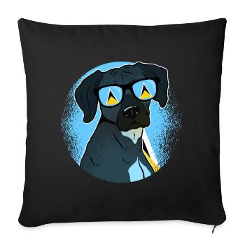 Saint Lucia - Sofa pillow with filling 45cm x 45cm - black - Front