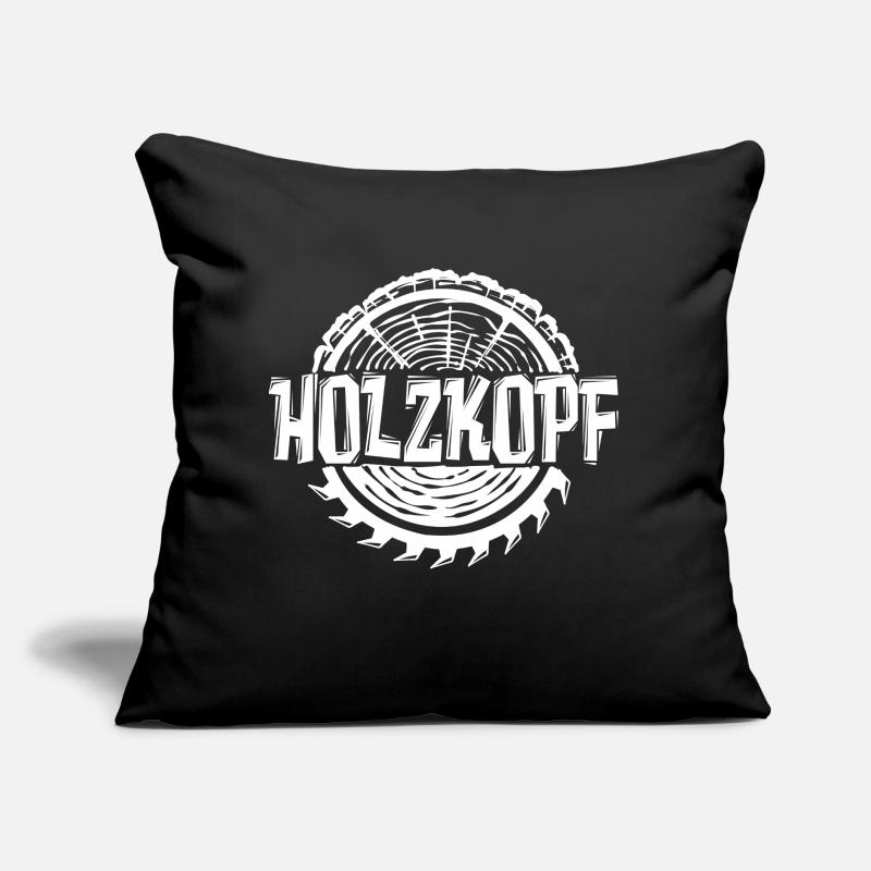 Solid cubic metres Tree fellers Lumberjacks Woodwork Wood Sofa pillow with filling 45cm x 45cm