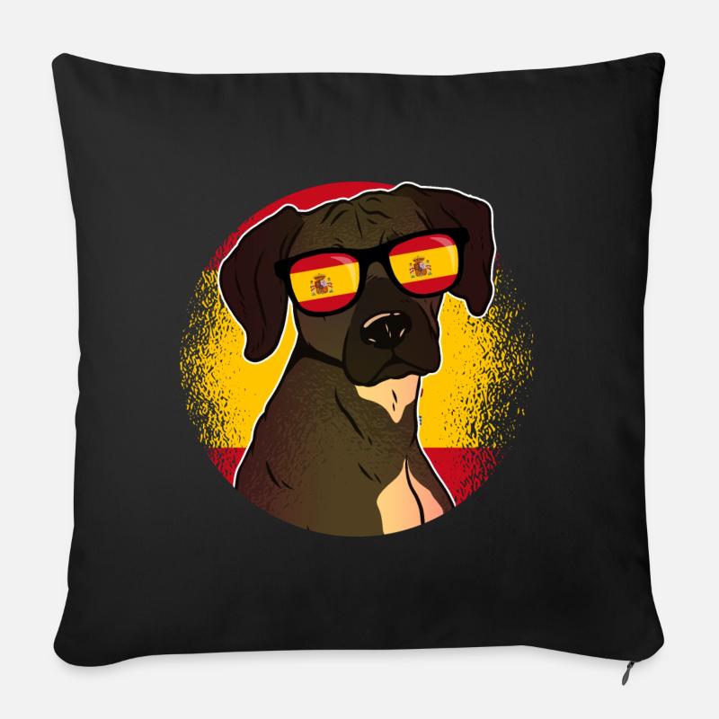 Spanien - Sofakissen mit Füllung 45 x 45 cm - Schwarz