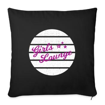 The relaxation corner for girls - Sofa pillow with filling 45cm x 45cm - black - Front