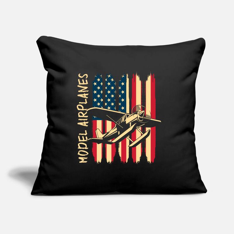 Modellbauer Modellfliegen Hobbypilot Flieger Sofakissen mit Füllung 45 x 45 cm