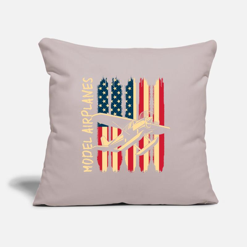 Model Builder Model Flying Hobby Pilot Aviator Sofa pillow with filling 45cm x 45cm