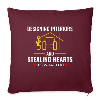 Interior Designer Decoration Design Professional - Sofa pillow with filling 45cm x 45cm - burgundy - Front