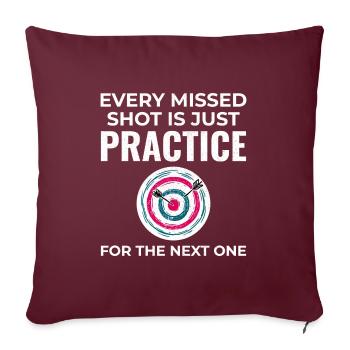 Tir à l’arc Cibles Archer Bullseye Tir Sport - Coussin et housse de 45 x 45 cm - bordeaux - Devant