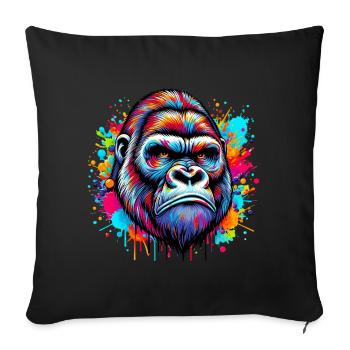 Gorilla - Sofa pillow with filling 45cm x 45cm - black - Front