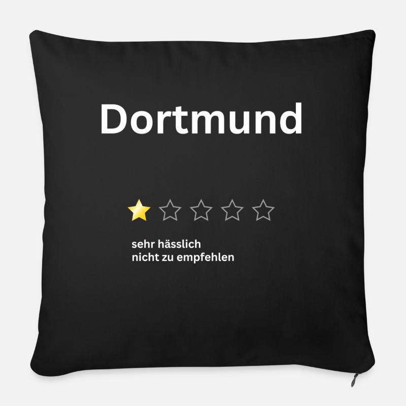 Dortmund 1star - Sofakissen mit Füllung 45 x 45 cm - Schwarz