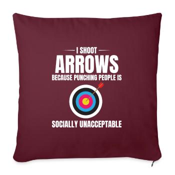 Archery Targets Archer Bullseye Shooting Sport - Sofa pillow with filling 45cm x 45cm - burgundy - Front