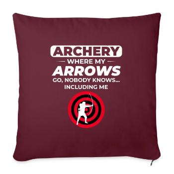 Archery Targets Archer Bullseye Shooting Sport - Sofa pillow with filling 45cm x 45cm - burgundy - Front