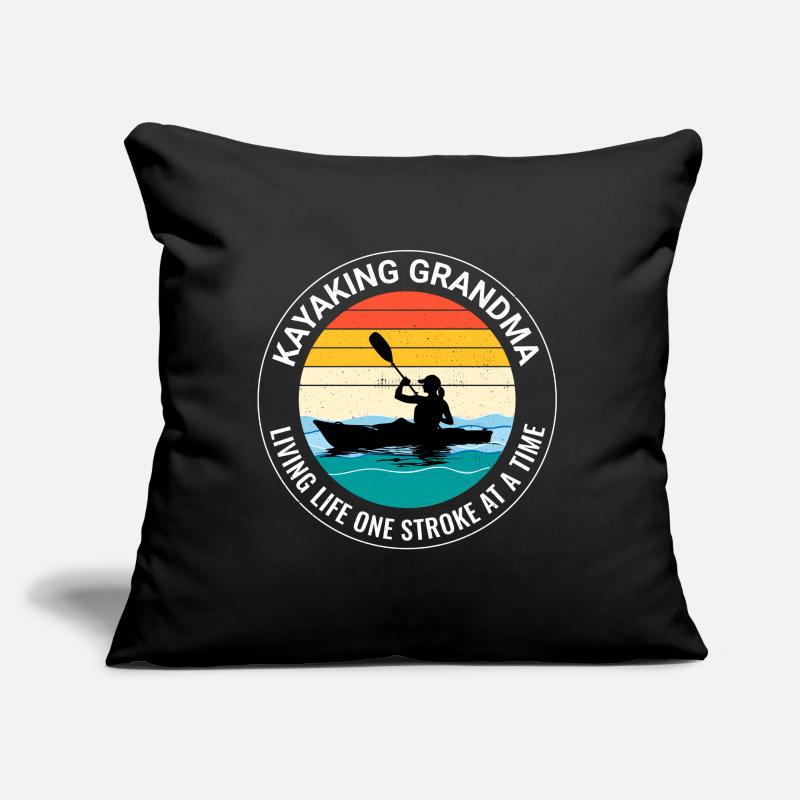 kayaking Gradma Kayak Canoe Kayaker Funny Sofa pillow with filling 45cm x 45cm