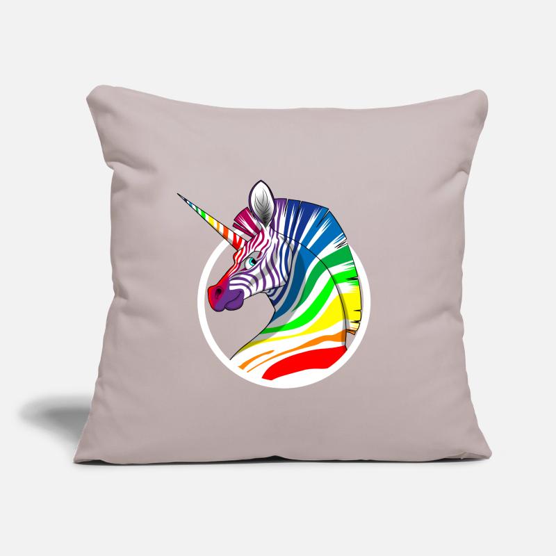 Regenbogen Einhorn Zebra Sofakissen mit Füllung 45 x 45 cm