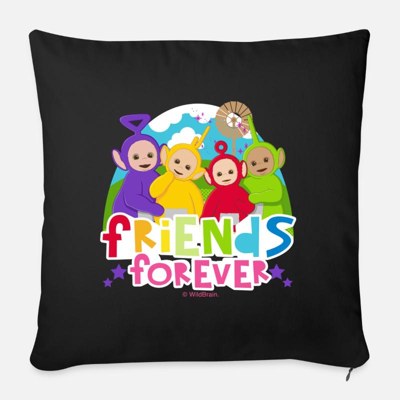 Les Télétubbies Design Mignon Friends Forever - Coussin et housse de 45 x 45 cm - noir