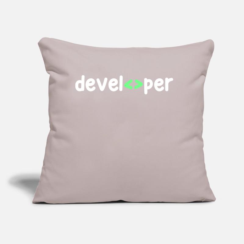 Developer Code Scripting Debug Informatik Geek Sofa pillow with filling 45cm x 45cm